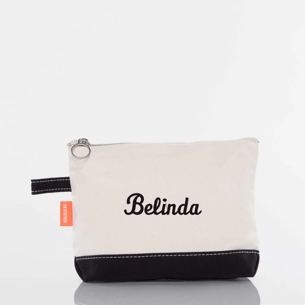 Canvas Zippered Make-Up Bag