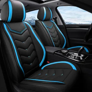 Car Seat Covers Fit for Acura 2000-2025, Stylish Sport Seat Covers, Waterproof Wear-Resistant Premium Nappa Leather Car Seat Covers.(2 Pcs Front/Black Blue)