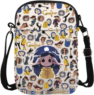 Cartoon Movie Crossbody Bag Horror Lover Gift Fantasy Cartoon Movie Fans Carry-on Bag
