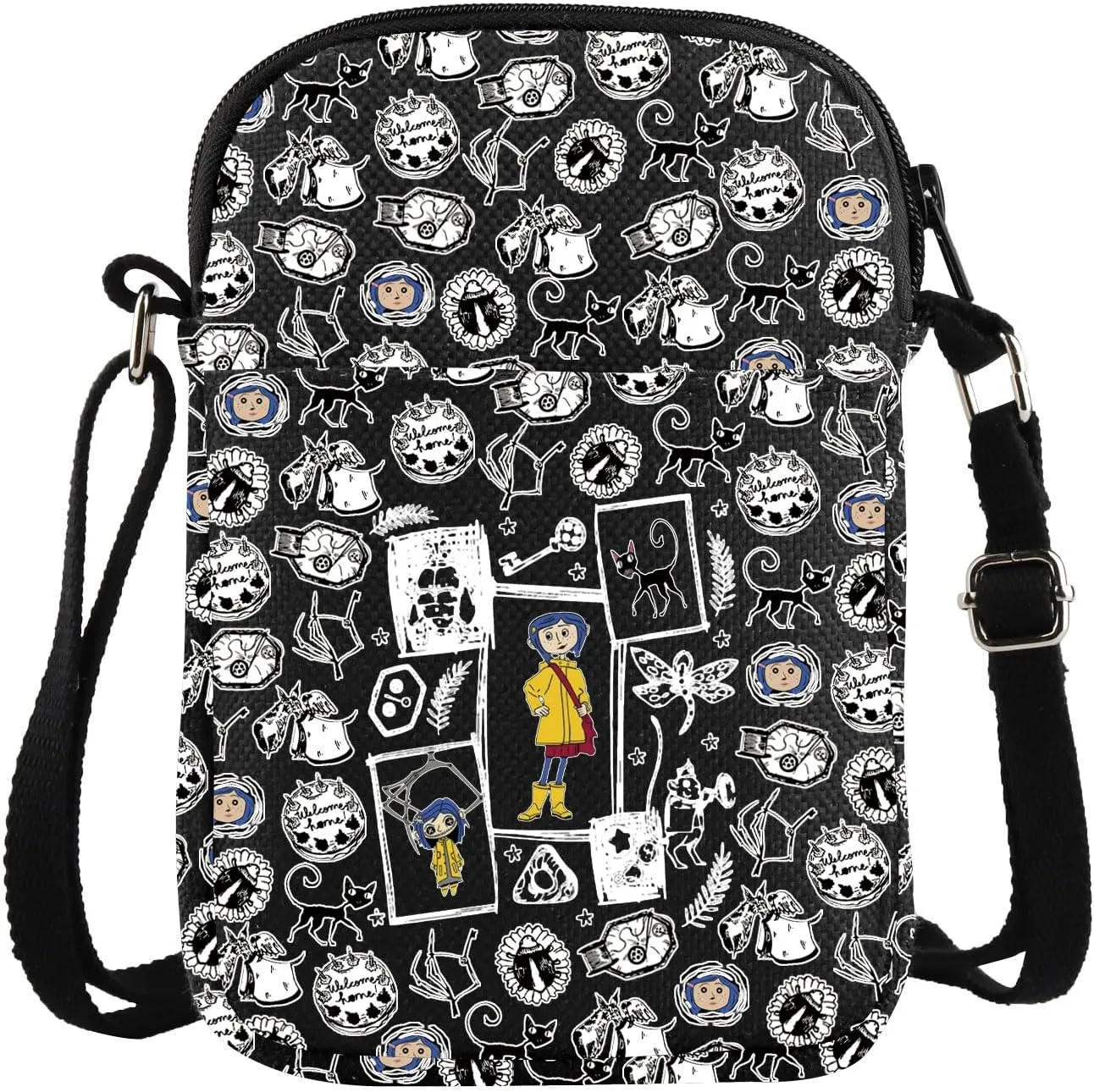 Cartoon Movie Crossbody Bag Horror Movie Lover Gift Fantasy Cartoon Movie Carry-on bag