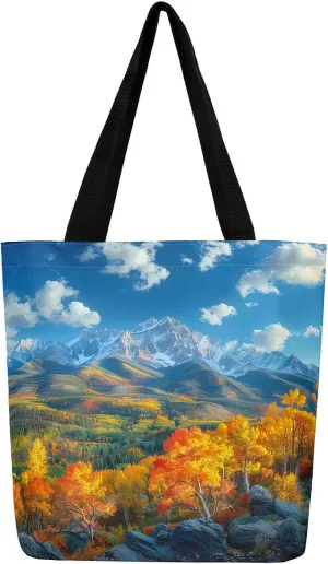 Castle Fairy Eiffel Tower Canvas Tote Bag Autumn French Style Street Shoulder Bag for Women
