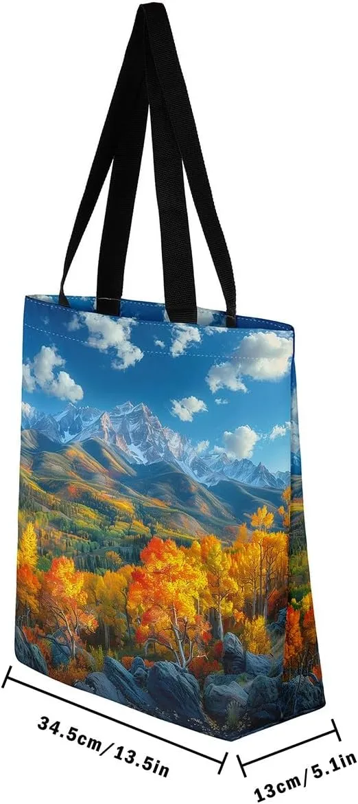 Castle Fairy Eiffel Tower Canvas Tote Bag Autumn French Style Street Shoulder Bag for Women