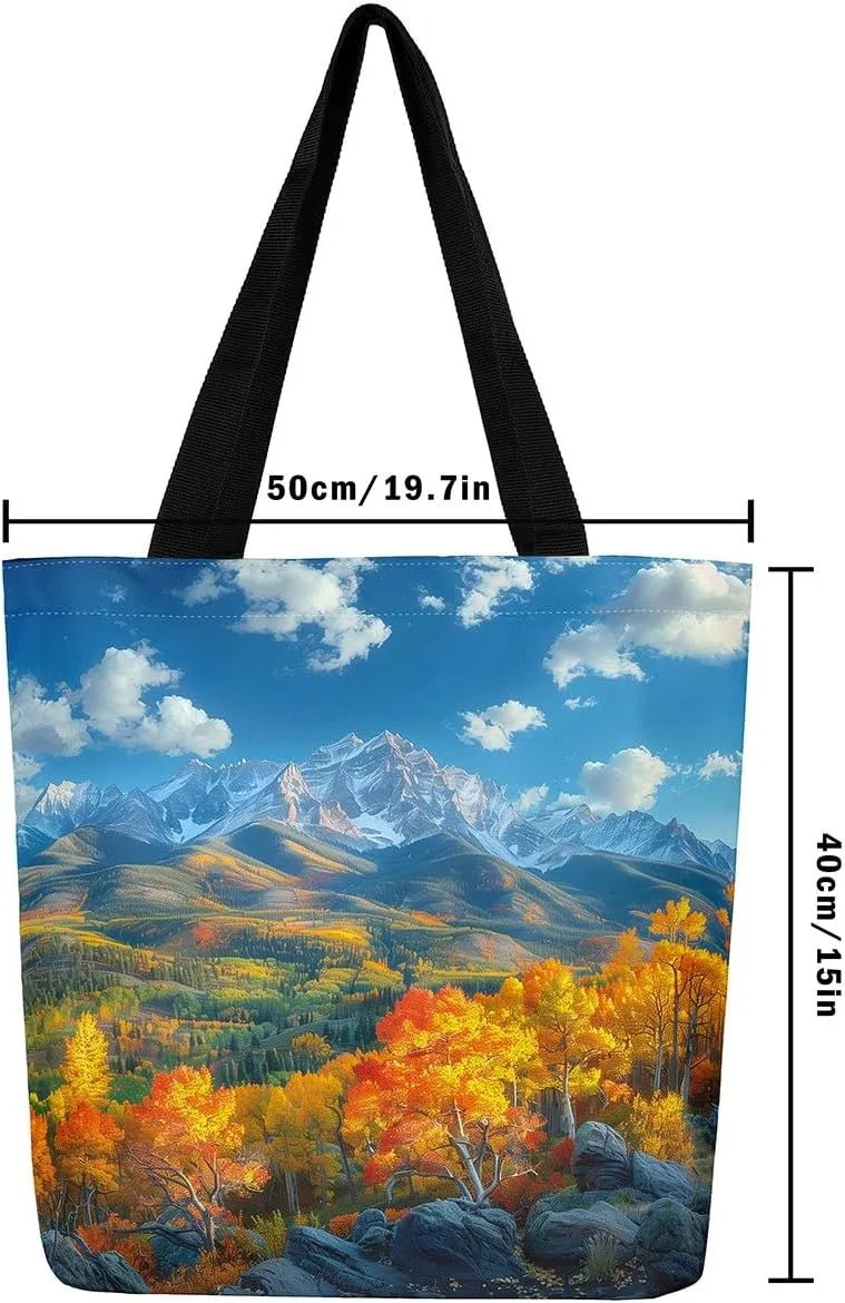 Castle Fairy Eiffel Tower Canvas Tote Bag Autumn French Style Street Shoulder Bag for Women