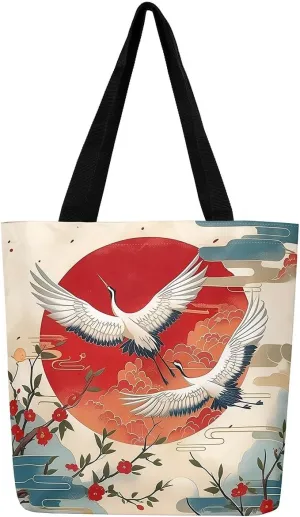 Castle Fairy Gamer Canvas Tote Bag Aesthetic for Women,Ball Sports Reusable Grocery Handbag