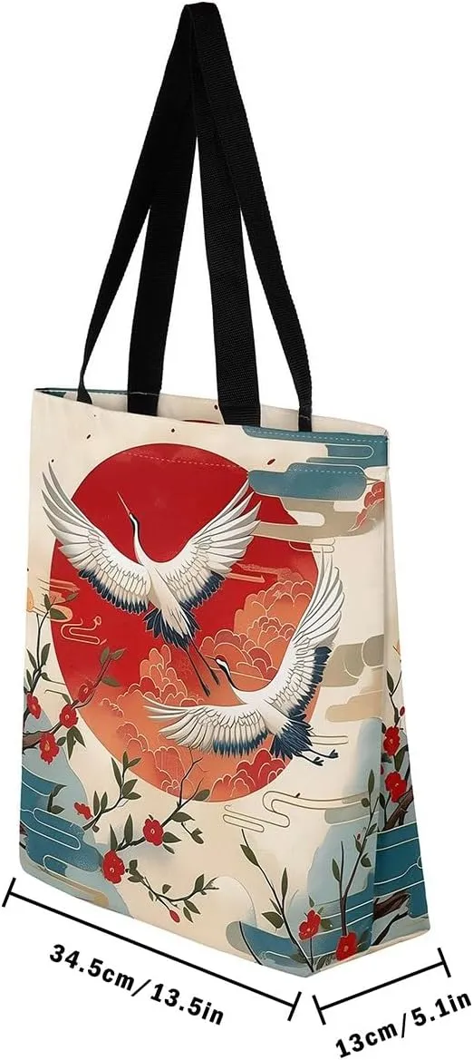 Castle Fairy Gamer Canvas Tote Bag Aesthetic for Women,Ball Sports Reusable Grocery Handbag