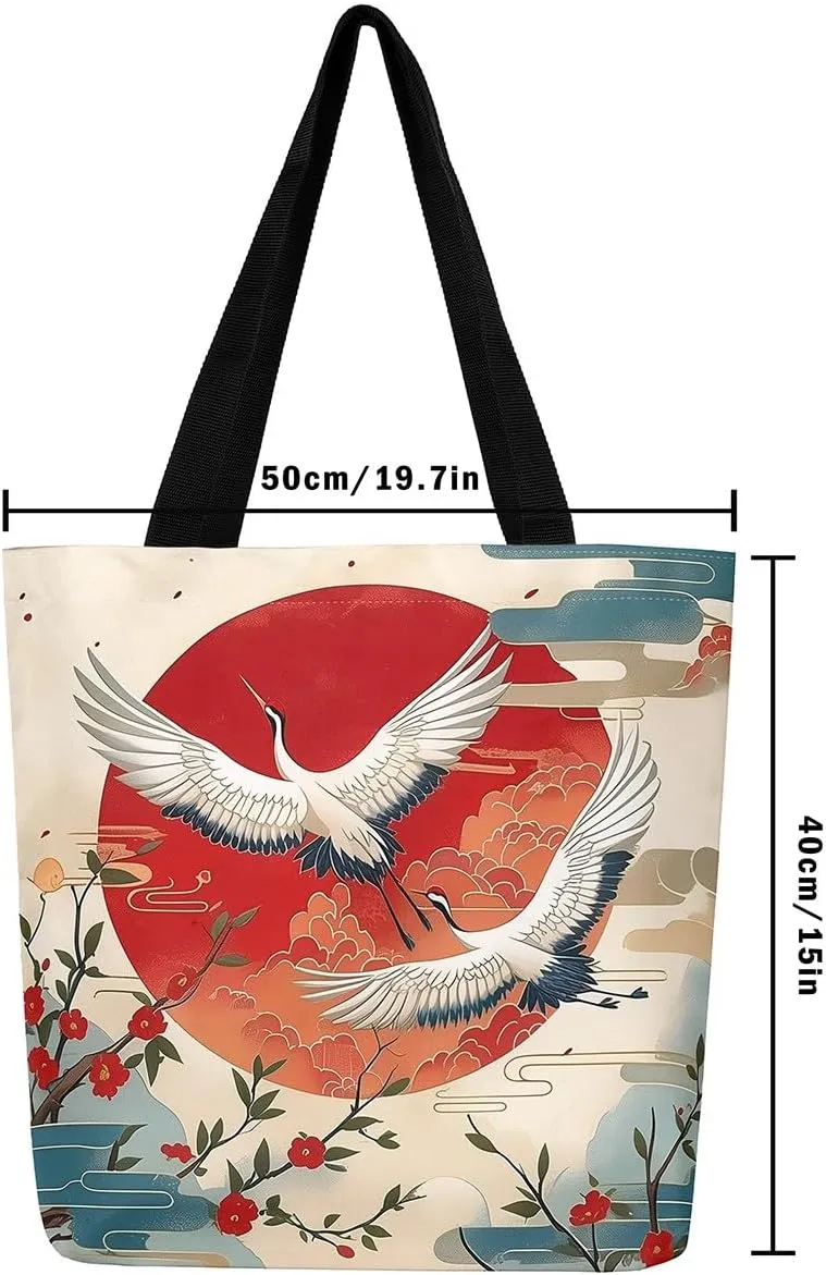 Castle Fairy Gamer Canvas Tote Bag Aesthetic for Women,Ball Sports Reusable Grocery Handbag
