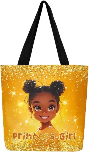 Castle Fairy Painting Girl American Canvas Tote Bag for Adults