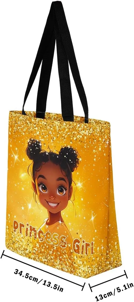 Castle Fairy Painting Girl American Canvas Tote Bag for Adults