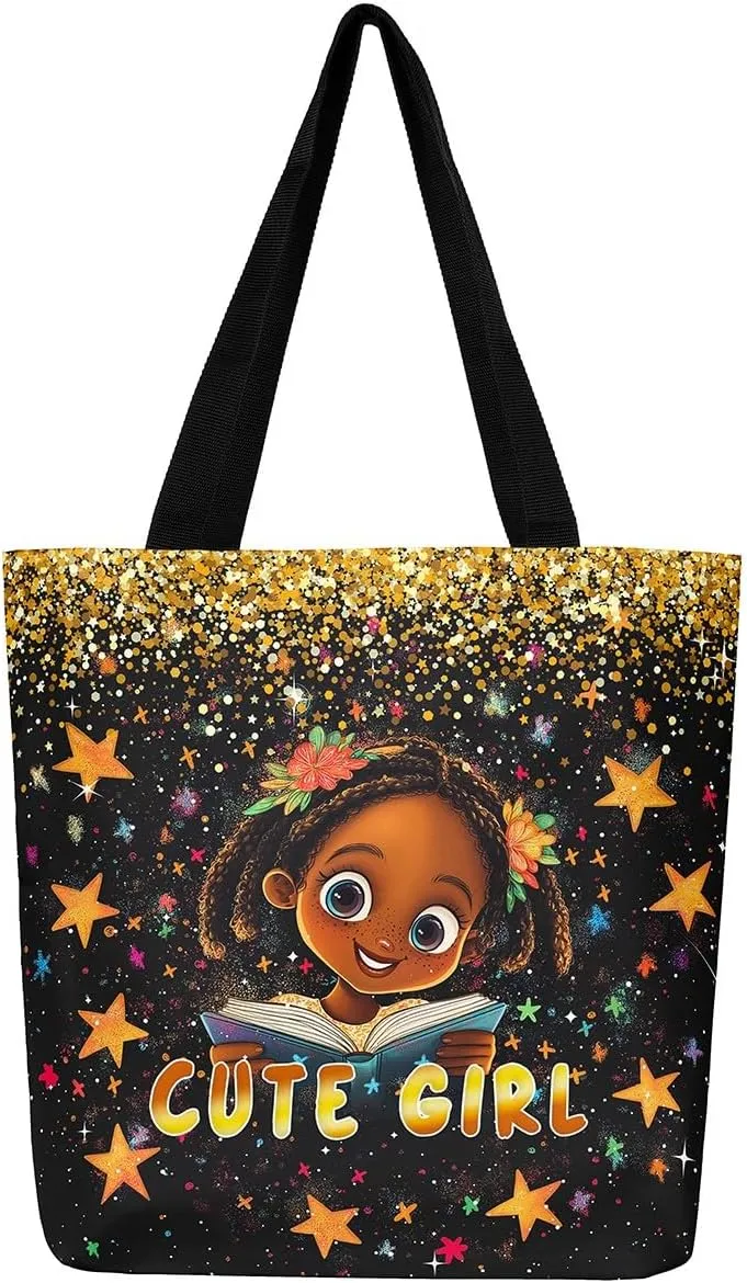 Castle Fairy Painting Girl American Canvas Tote Bag for Adults