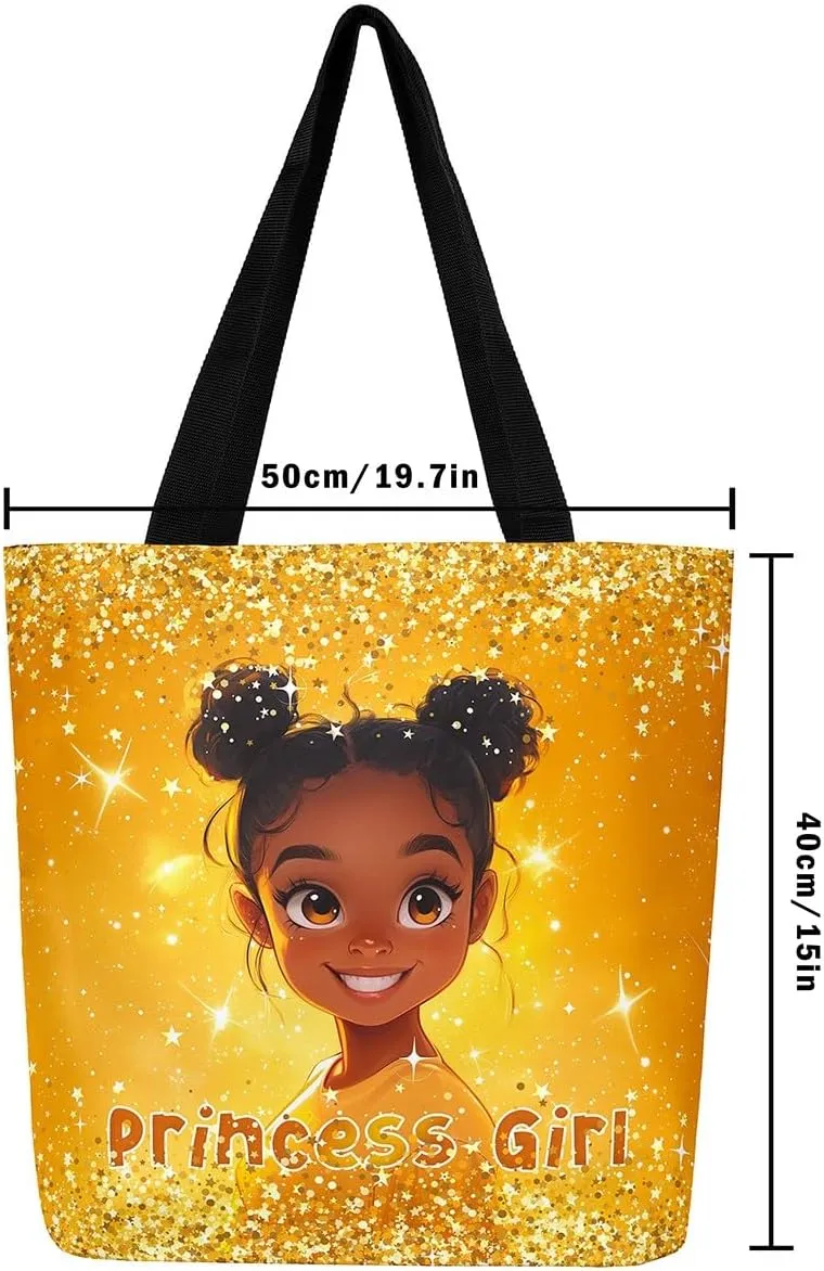 Castle Fairy Painting Girl American Canvas Tote Bag for Adults