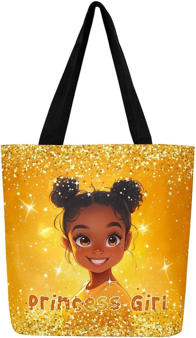 Castle Fairy Painting Girl American Canvas Tote Bag for Adults