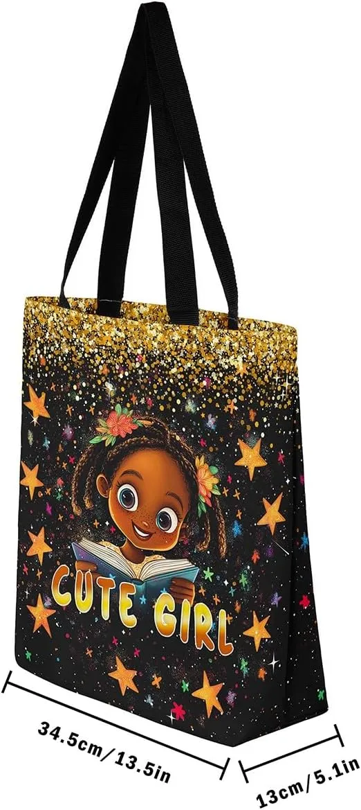 Castle Fairy Painting Girl American Canvas Tote Bag for Adults