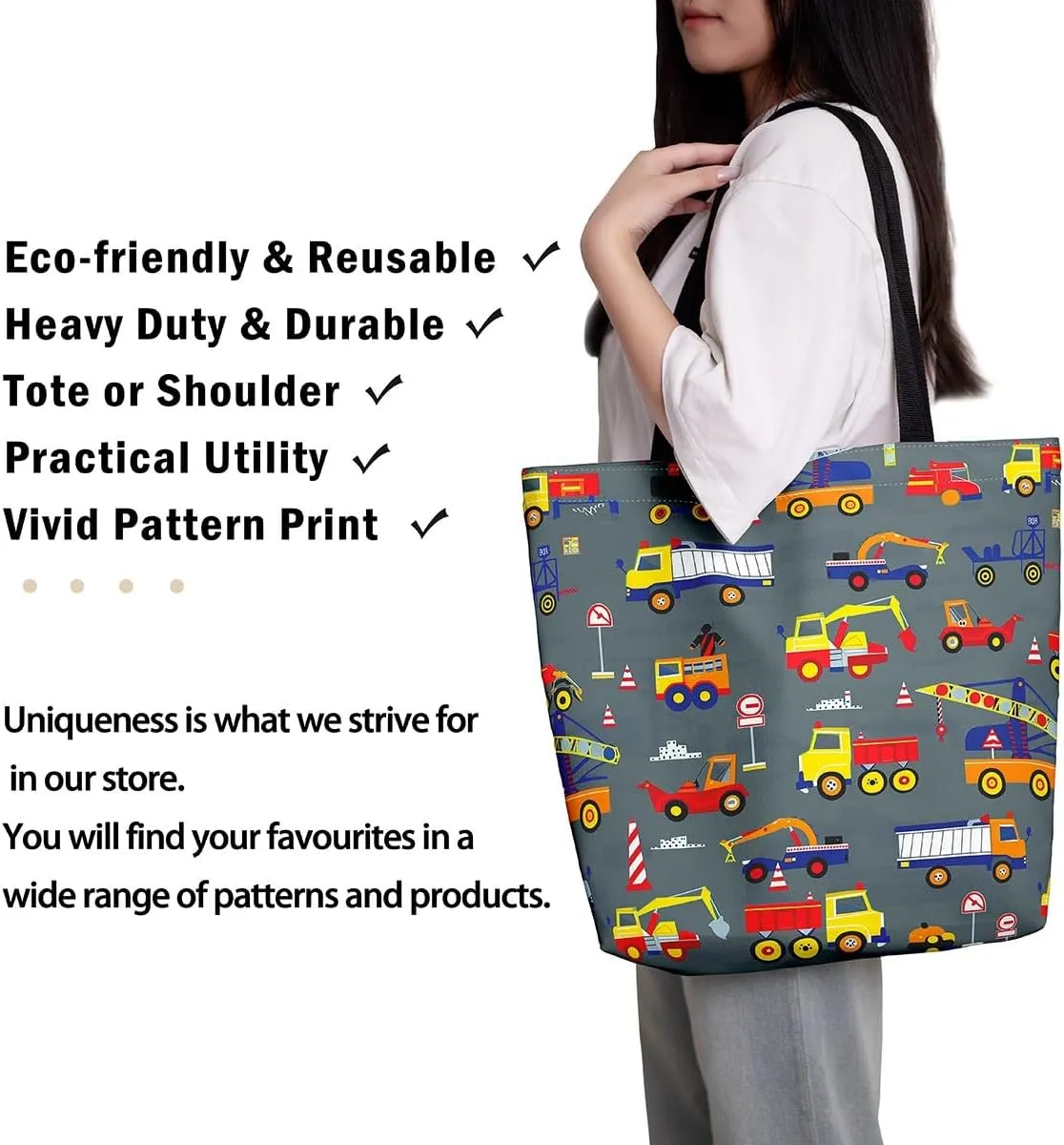 Castle Fairy Western Cowboy Canvas Tote Bag,Sketch Highland Cow Horse Desert Tote Bag