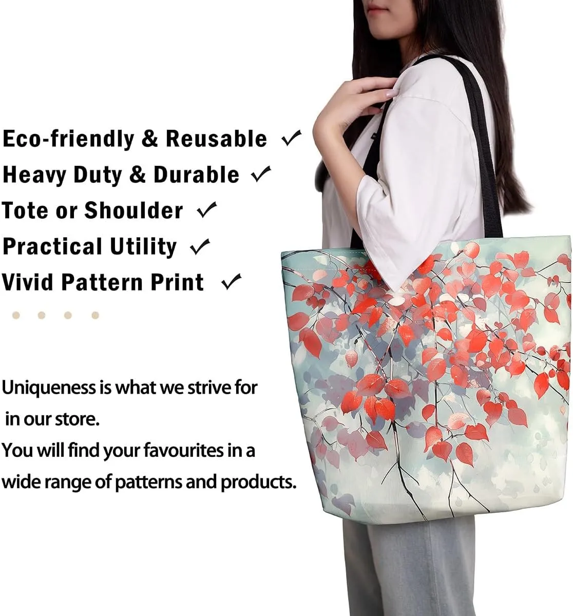 Castle Fairy Women's Canvas Tote Bag for Beach Travel Shopping
