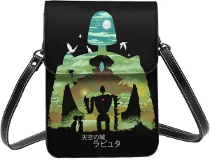 Castle In The Sky Wallet Phone Women'S Fashion Purse Adjustable Handba Crossbody Bags