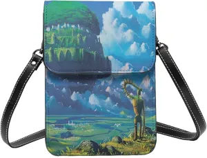 Castle In The Sky Wallet Phone Womens Fashion Purse Adjustable Handba Crossbody Bags