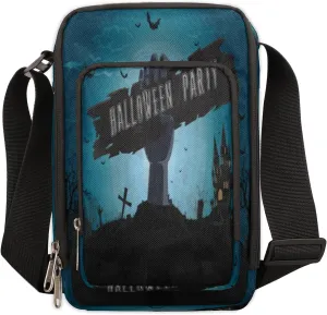 Castle Of All Saints Tombstone Crossbody Bag Small Sling Bag for Women and Men with Adjustable Shoulder Strap and Zipper Waterproof Fanny Pack for Working Traveling Hiking