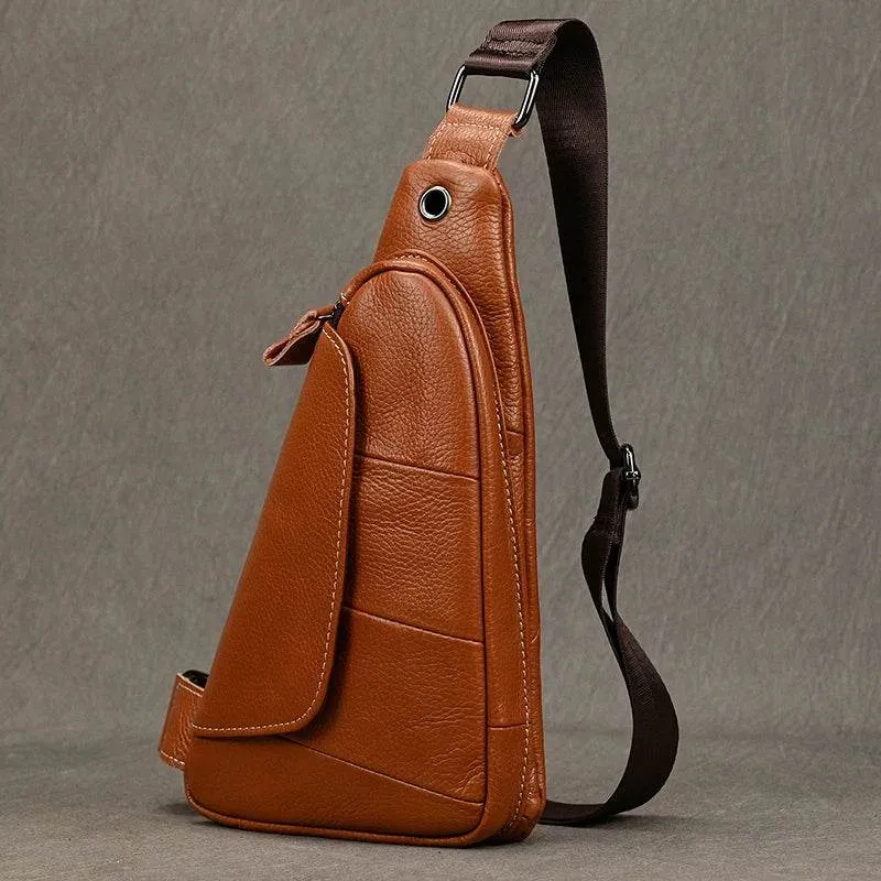Casual Men’s Shoulder Bag Genuine Leather Crossbody Sling Bag
