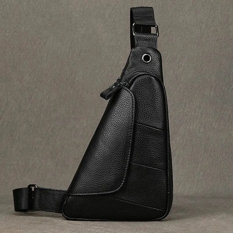 Casual Men’s Shoulder Bag Genuine Leather Crossbody Sling Bag