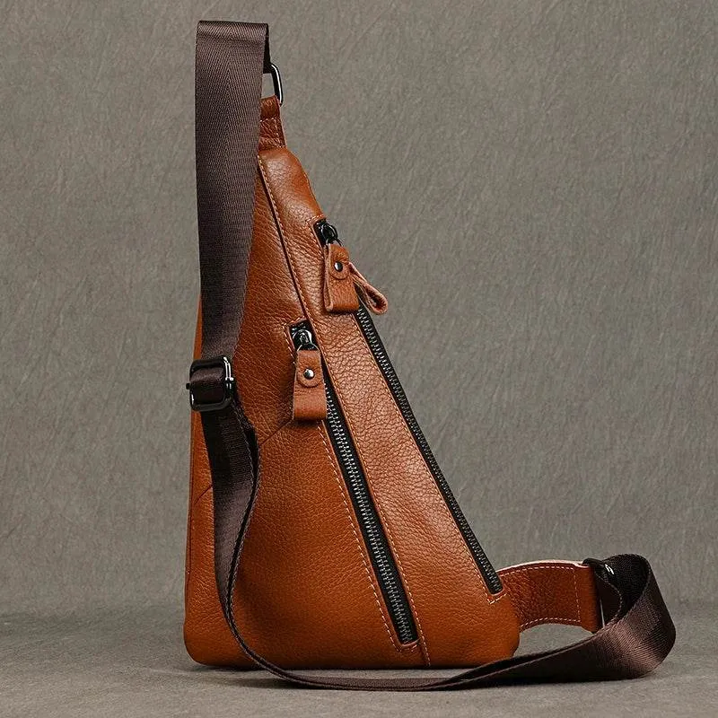 Casual Men’s Shoulder Bag Genuine Leather Crossbody Sling Bag