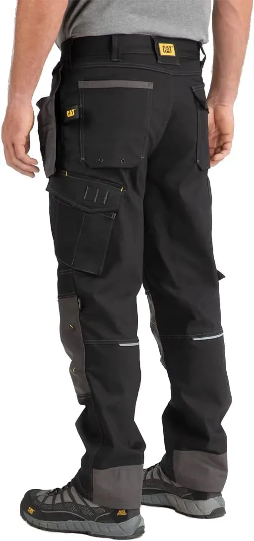 Caterpillar H2O Defender Water Resistant Work Pants for Men with Reinforced Knees, Bellowed Cargo Pocket and Tool Bags
