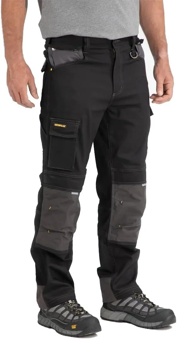 Caterpillar H2O Defender Water Resistant Work Pants for Men with Reinforced Knees, Bellowed Cargo Pocket and Tool Bags