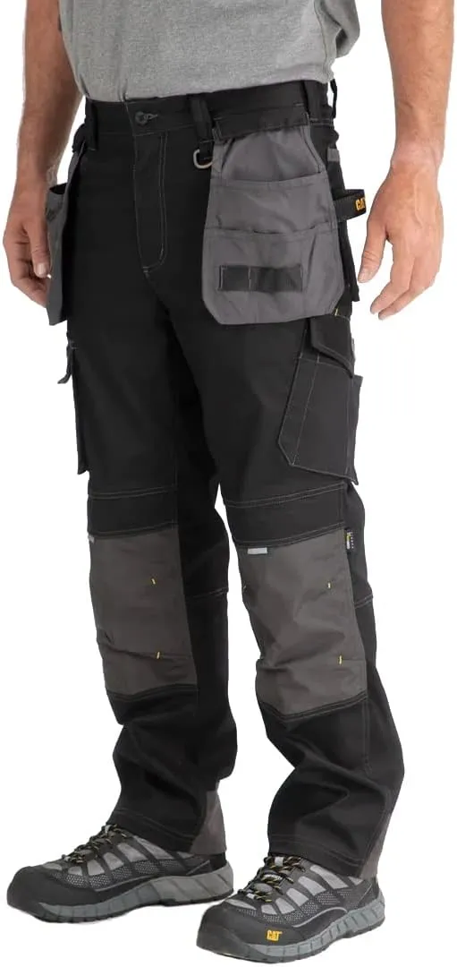 Caterpillar H2O Defender Water Resistant Work Pants for Men with Reinforced Knees, Bellowed Cargo Pocket and Tool Bags