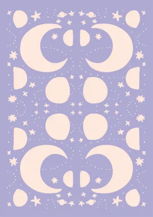 Celestial Phases Canvas Wall Art