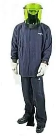Cementex CL2K-M0 Arc Flash Rated Task Wear Duffel Bag Kit with FR Treated Cotton Coat and Overalls and Class 0 Gloves, Rating: 12 Calories, Color: Navy, Size: Medium