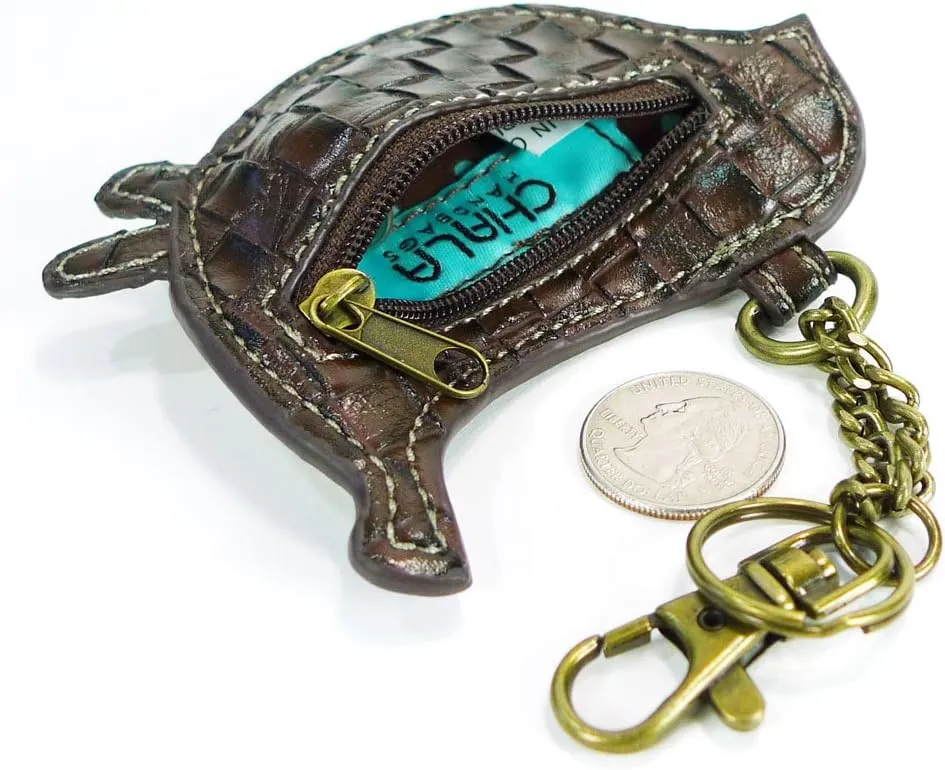 Chala Handbags Dust Rose Shoulder Purse Tote Bag with Key Fob/ Coin Purse