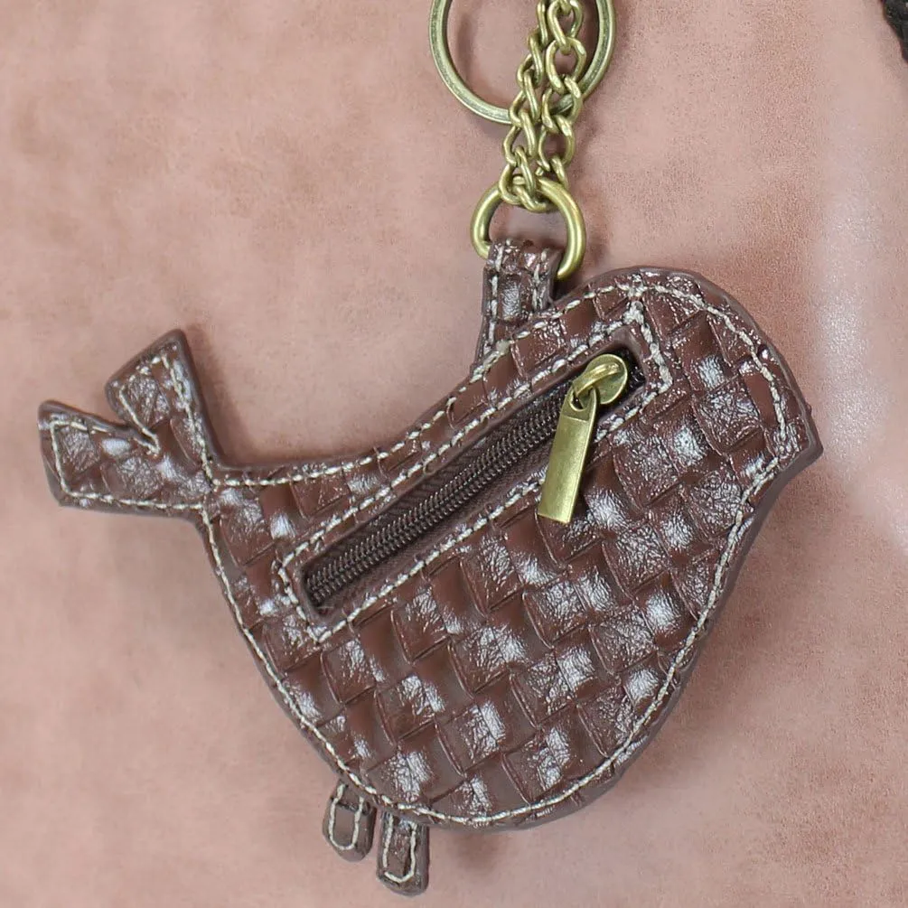 Chala Handbags Dust Rose Shoulder Purse Tote Bag with Key Fob/ Coin Purse