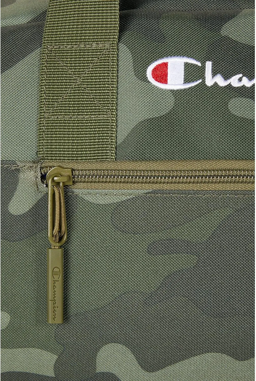 Champion Unisex Adult Logo Duffel Bags, Camo/Cargo Olive, One Size US