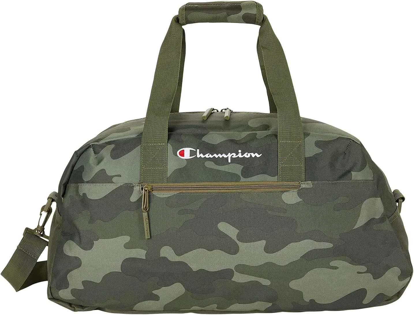 Champion Unisex Adult Logo Duffel Bags, Camo/Cargo Olive, One Size US