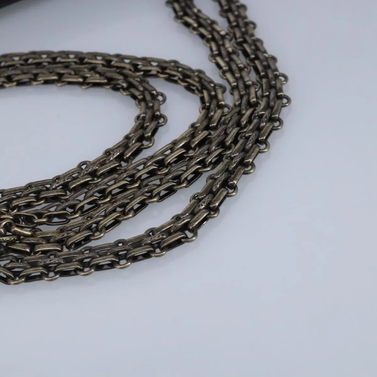 CHANEL Chain Shoulder Bag Patent leather Black CC 97053