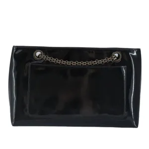 CHANEL Chain Shoulder Bag Patent leather Black CC 97053