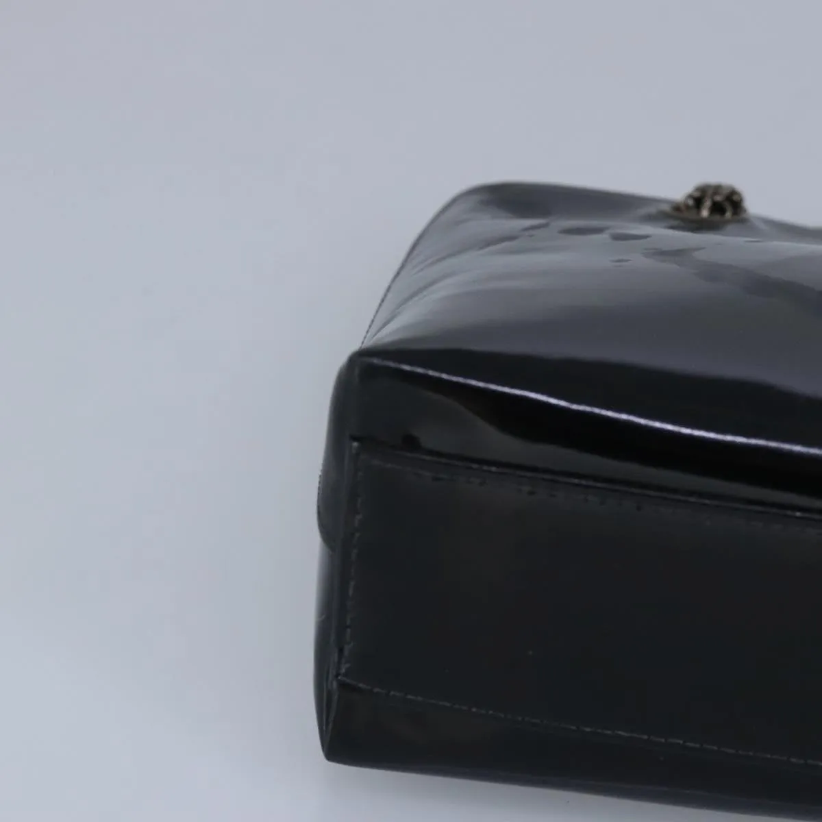 CHANEL Chain Shoulder Bag Patent leather Black CC 97053