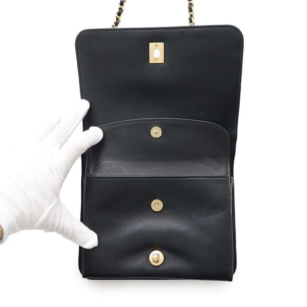 CHANEL Matelasse 2wayChainShoulder BlackAS4286 Caviar Leather