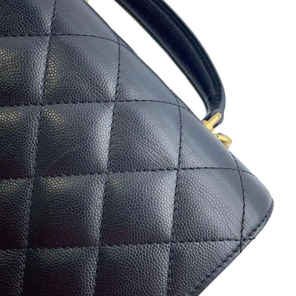 CHANEL Matelasse 2wayChainShoulder BlackAS4286 Caviar Leather