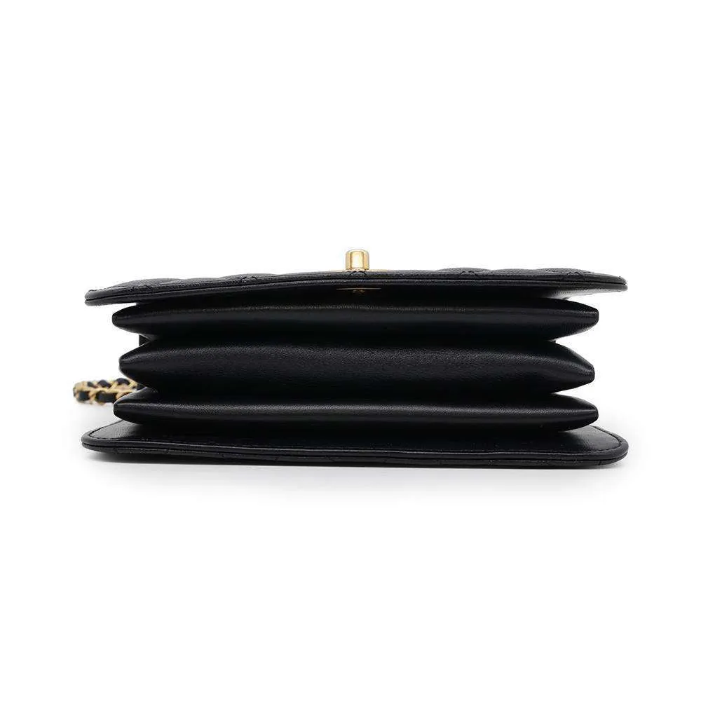 CHANEL Matelasse 2wayChainShoulder BlackAS4286 Caviar Leather
