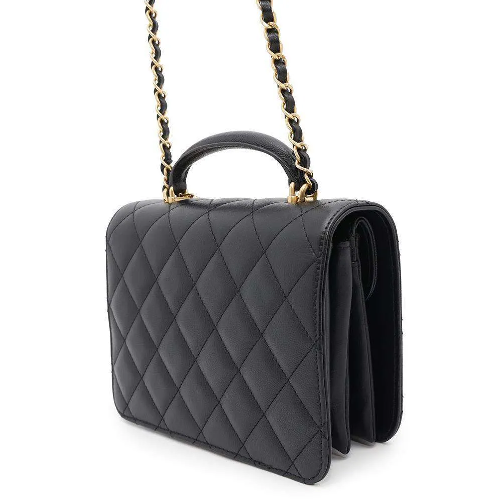 CHANEL Matelasse 2wayChainShoulder BlackAS4286 Caviar Leather