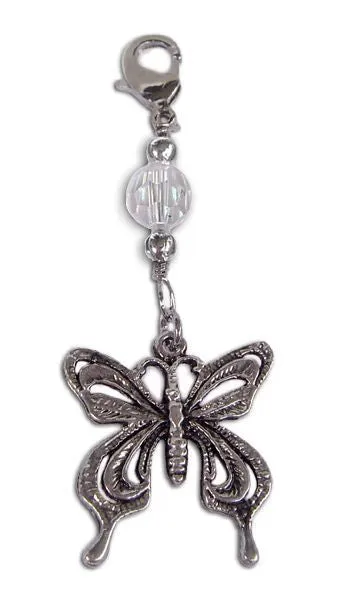 Charm Large Silver - Butterfly
