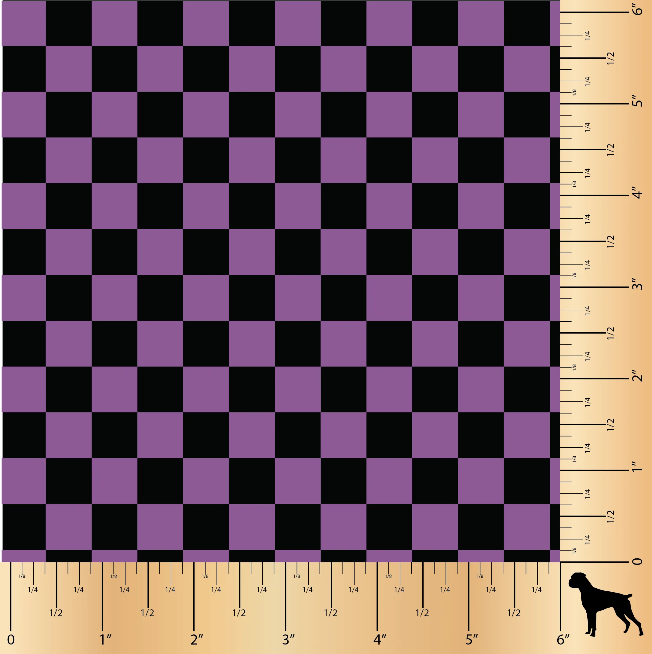 Checkerboard 1/2" - Dewberry & Black
