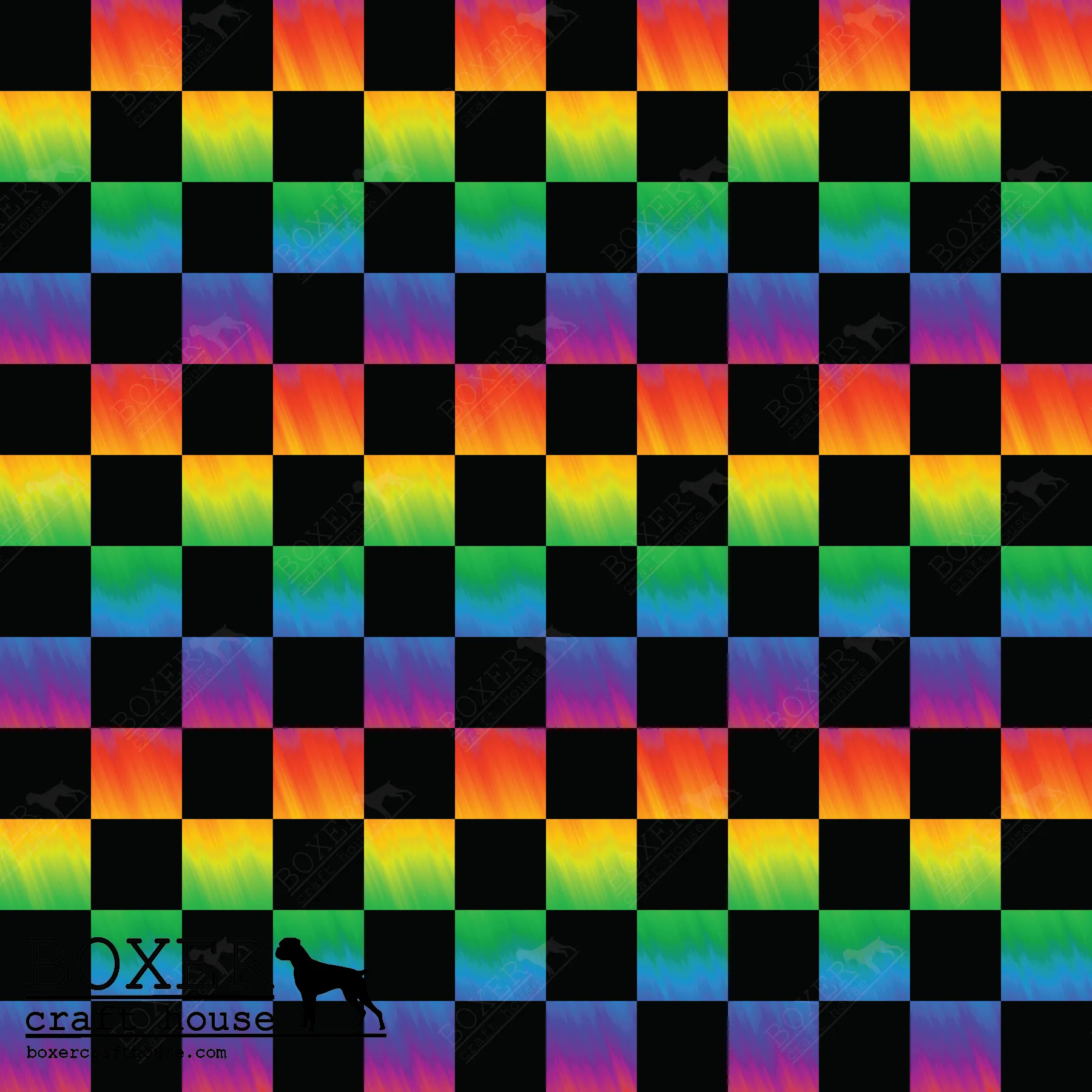Checkerboard 1/2" - Rainbow SM