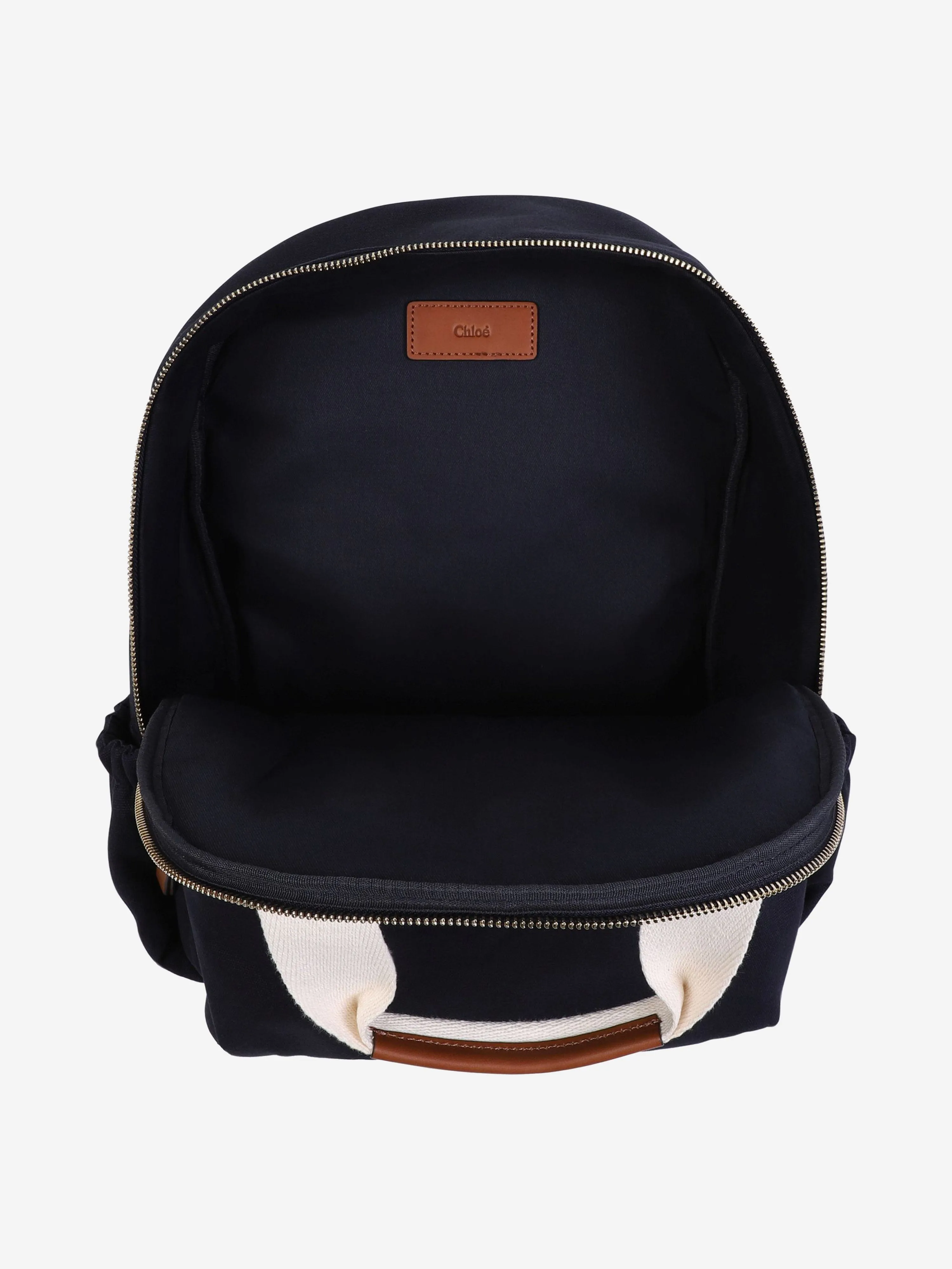Chloé Baby Canvas Changing Backpack in Navy (36cm)