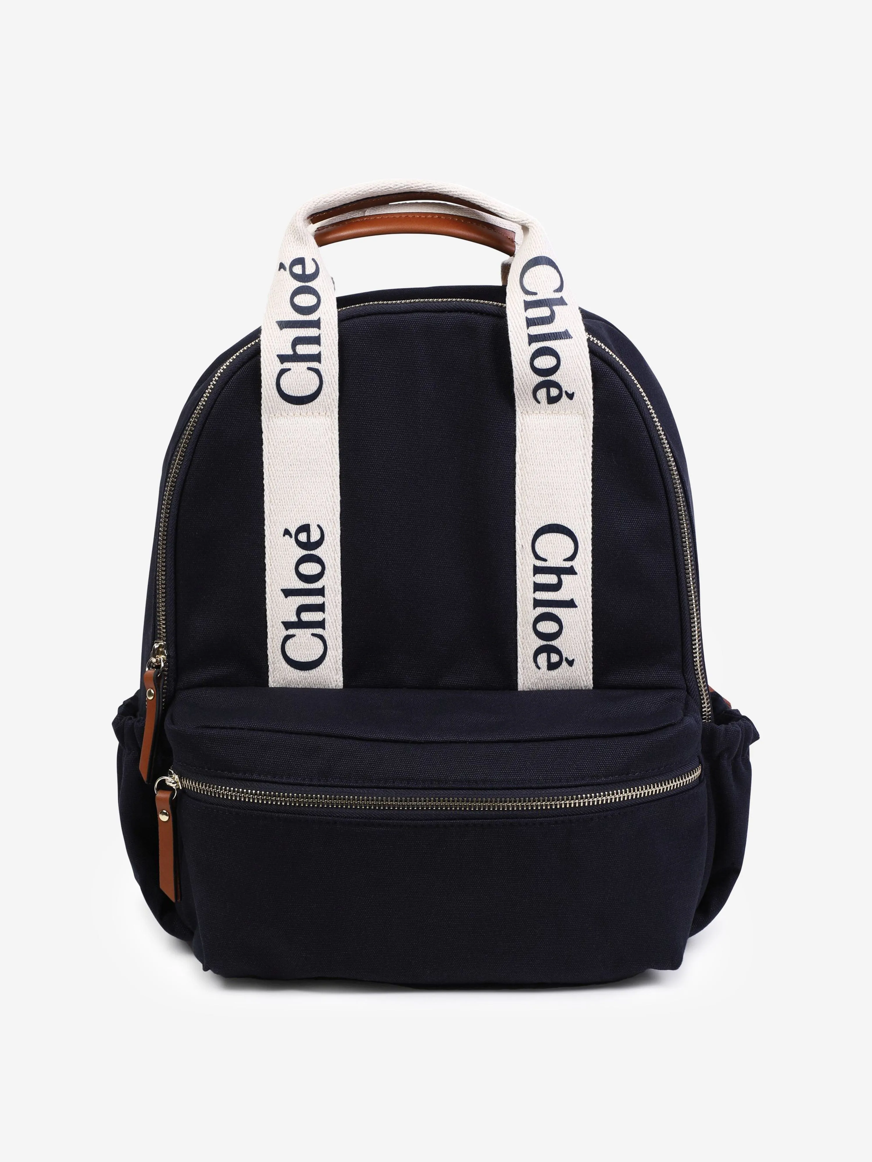 Chloé Baby Canvas Changing Backpack in Navy (36cm)