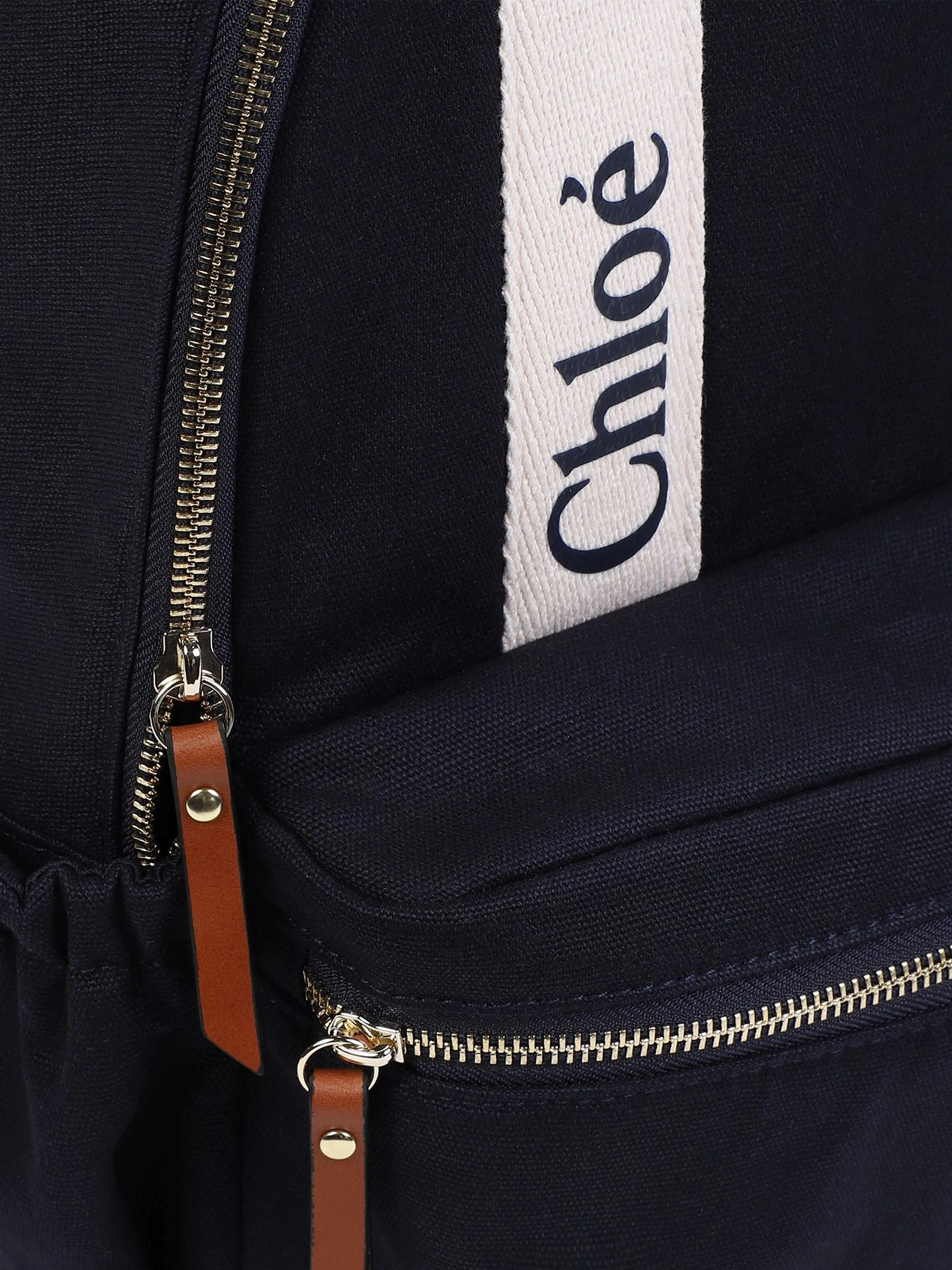 Chloé Baby Canvas Changing Backpack in Navy (36cm)