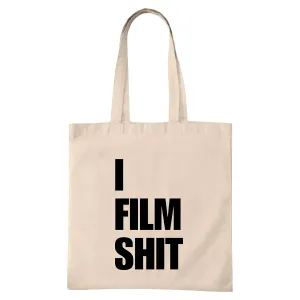 Cinematography Filmmaking Gifts Funny Filmmaker Tote Bag Ideal for Videographer Dir of Photography Filmmakers I Film Shit Natural White Multicolor Canvas Tote Bag
