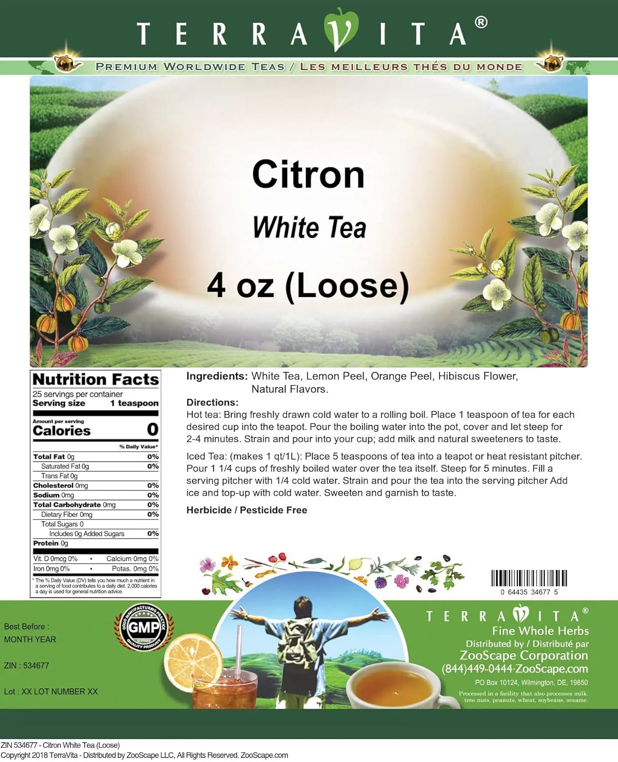 Citron White Tea (Loose) (4 oz, ZIN: 534677)