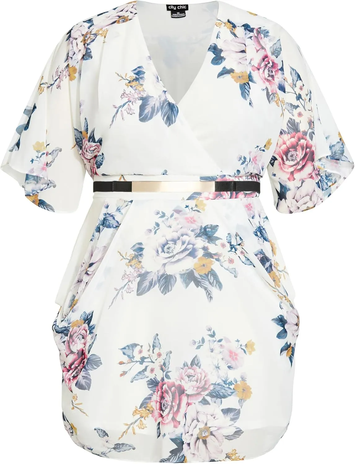 City Chic Women's Plus Size Dress - Color Wrap Print