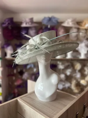 Classic Sinamay Metallic Peppermint Wedding Hat